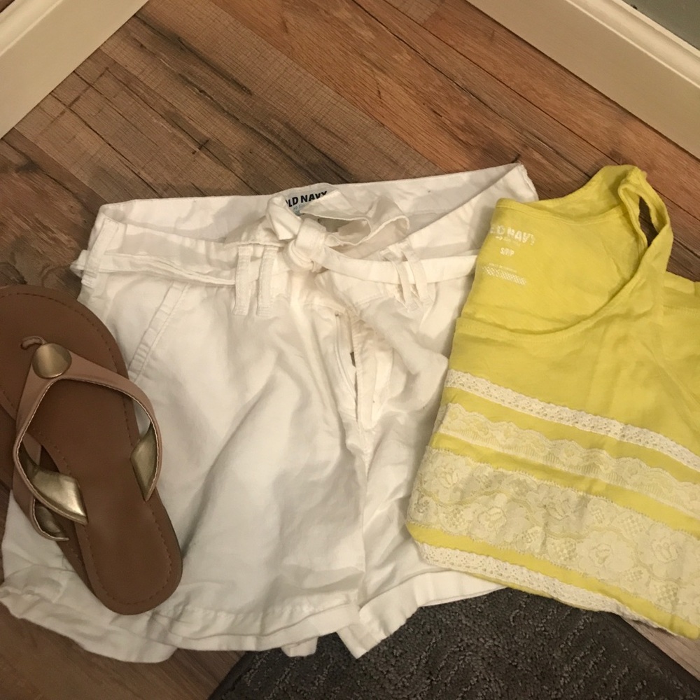 Old Navy High Waisted Tie Shorts